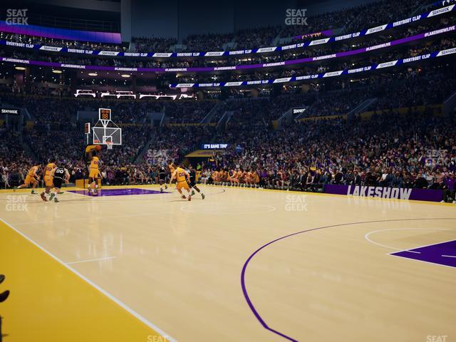 Crypto.com Arena - Section Courtside Seat View