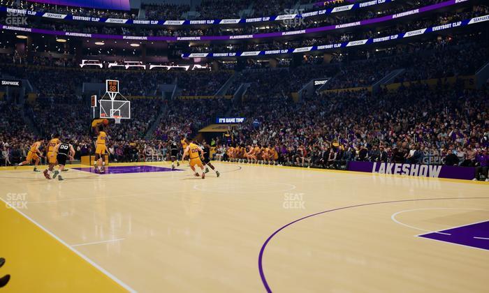 Crypto.com Arena - Section Courtside Seat View