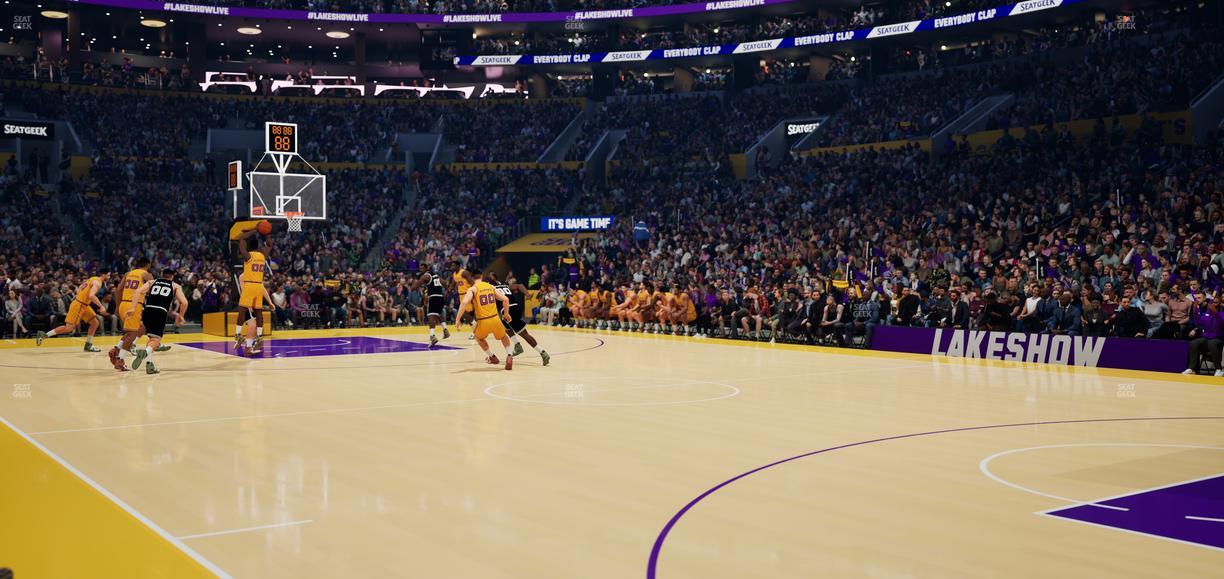 Crypto.com Arena - Section Courtside Seat View