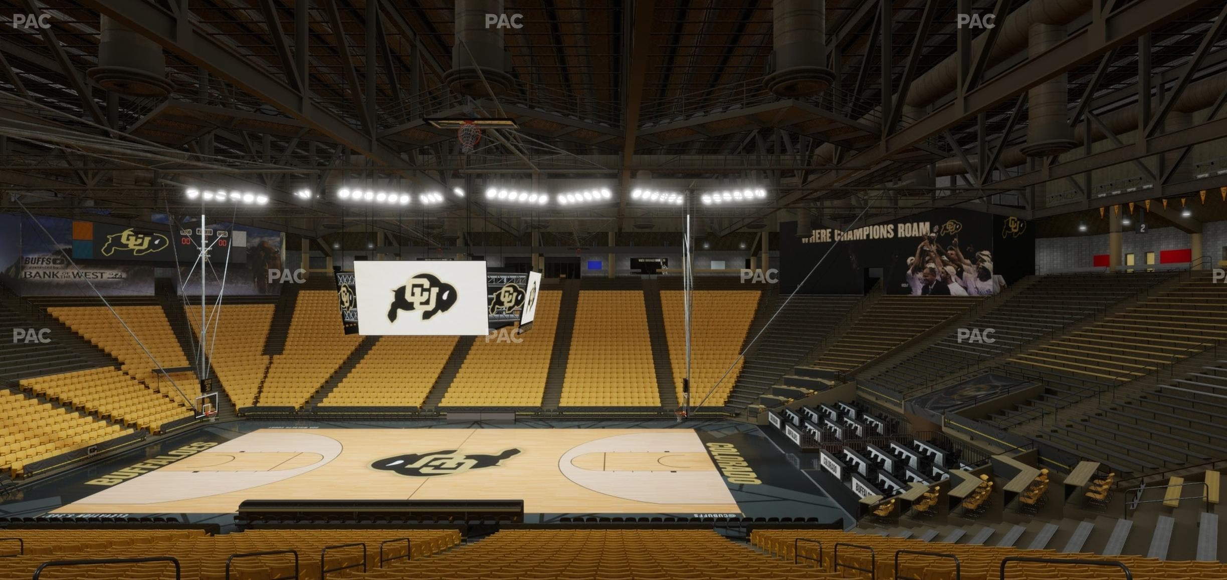 CU Events Center - Section Chairback 8 Seat View