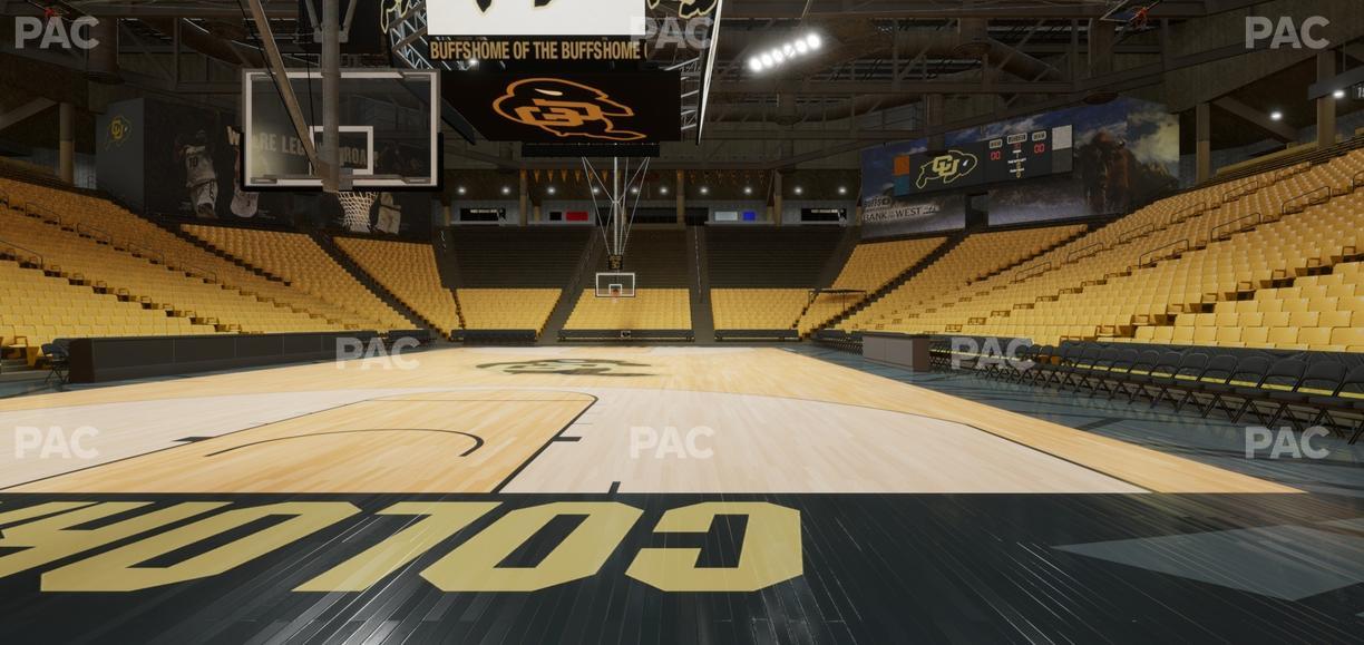 CU Events Center - Section Floor Wc 1 Seat View