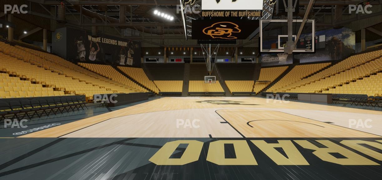 CU Events Center - Section Floor Wc 2 Seat View