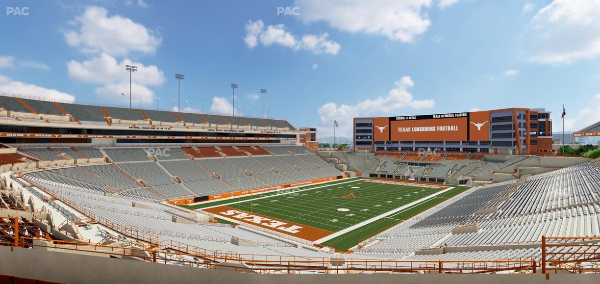 Darrell K Royal - Texas Memorial Stadium - Section Touchdown Club 13 C Seat View