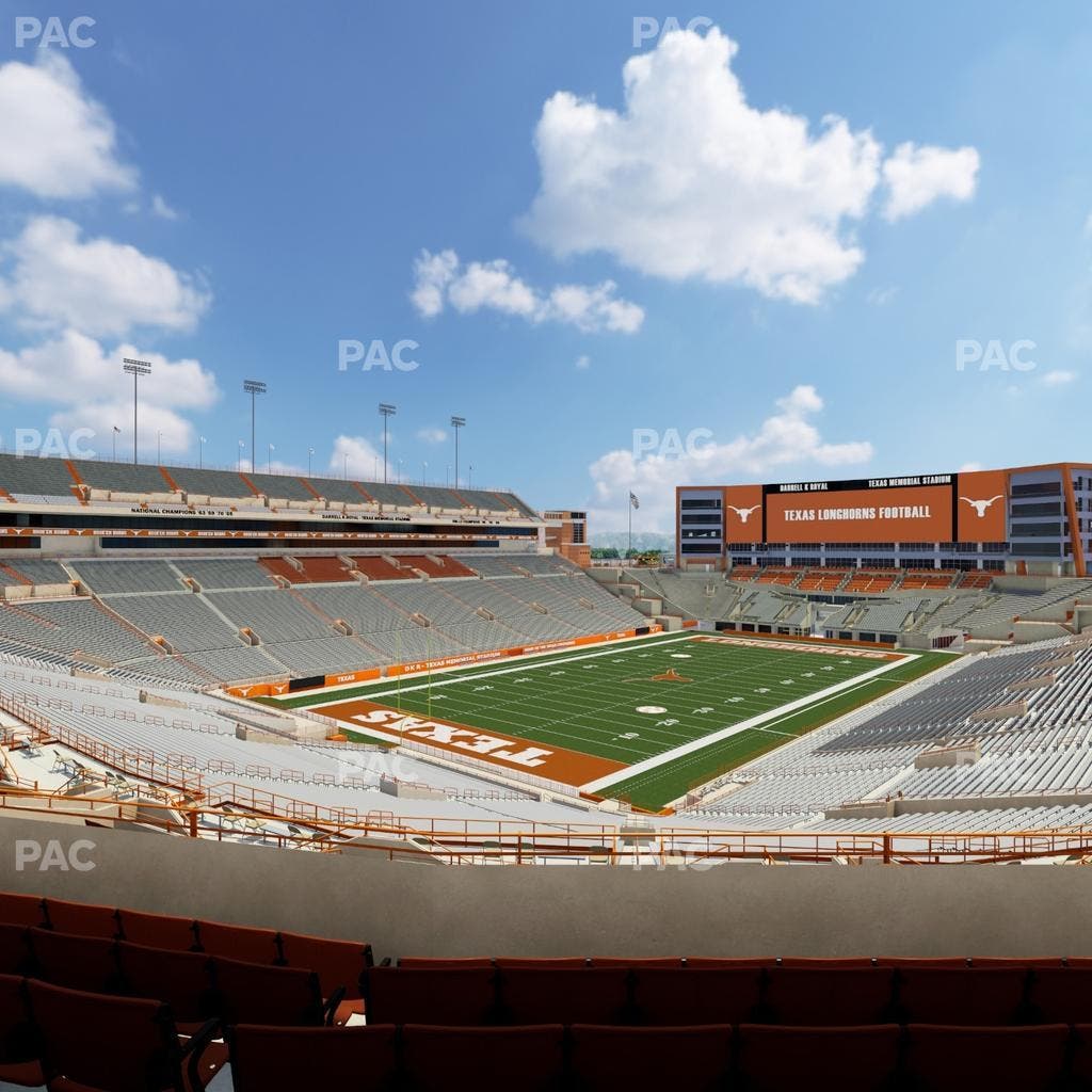 Darrell K Royal - Texas Memorial Stadium - Section Touchdown Club 13 C Seat View