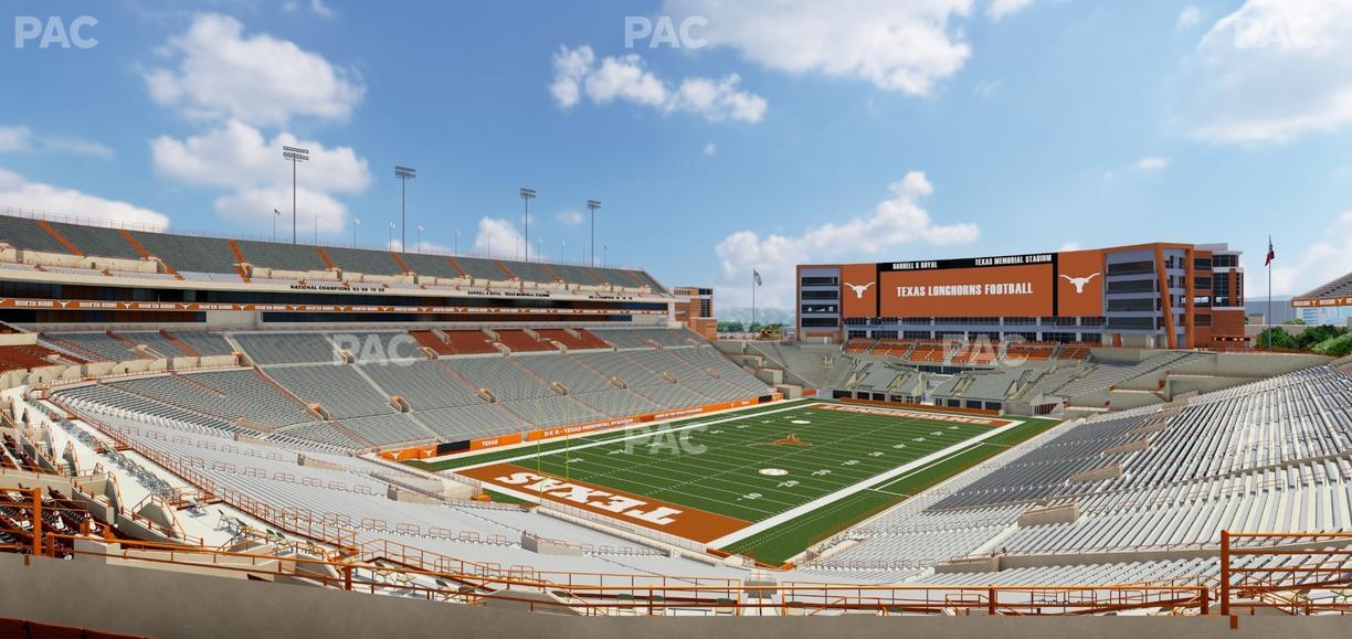 Darrell K Royal - Texas Memorial Stadium - Section Touchdown Club 13 C Seat View