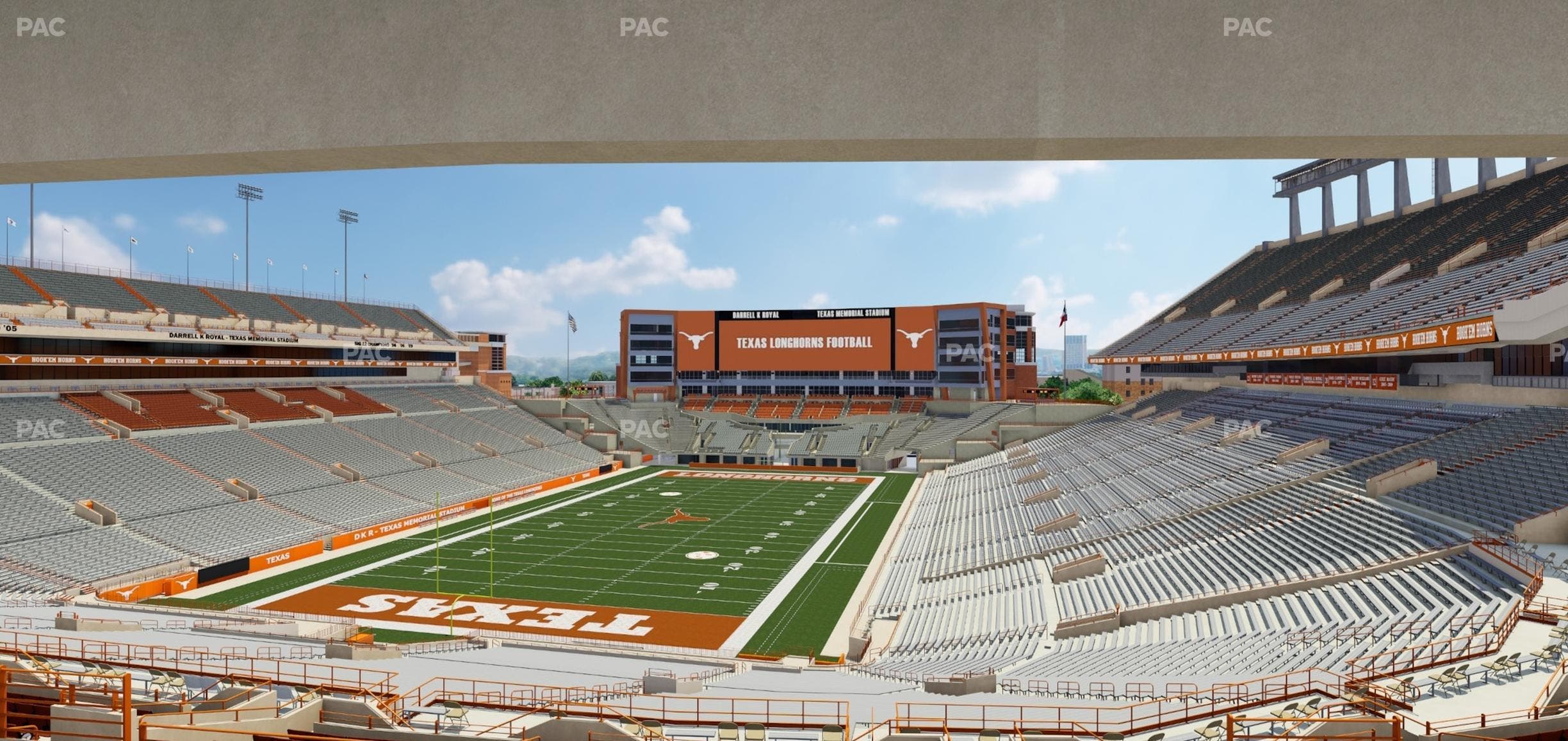 Darrell K Royal - Texas Memorial Stadium - Section Touchdown Club 14 C Seat View