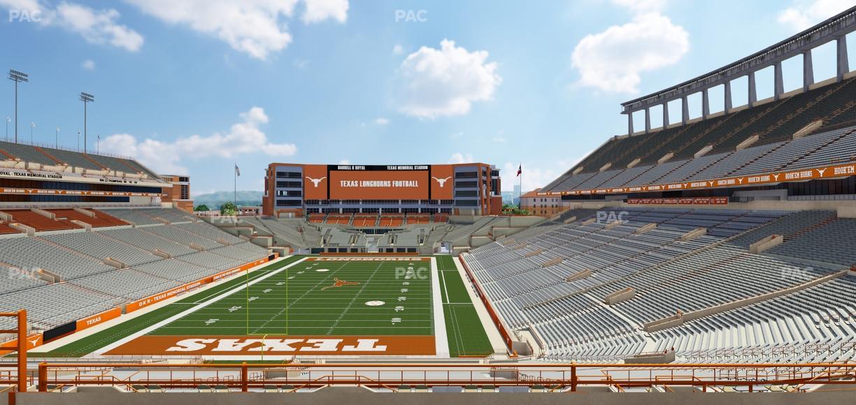 Darrell K Royal - Texas Memorial Stadium - Section Touchdown Club 15 C Seat View