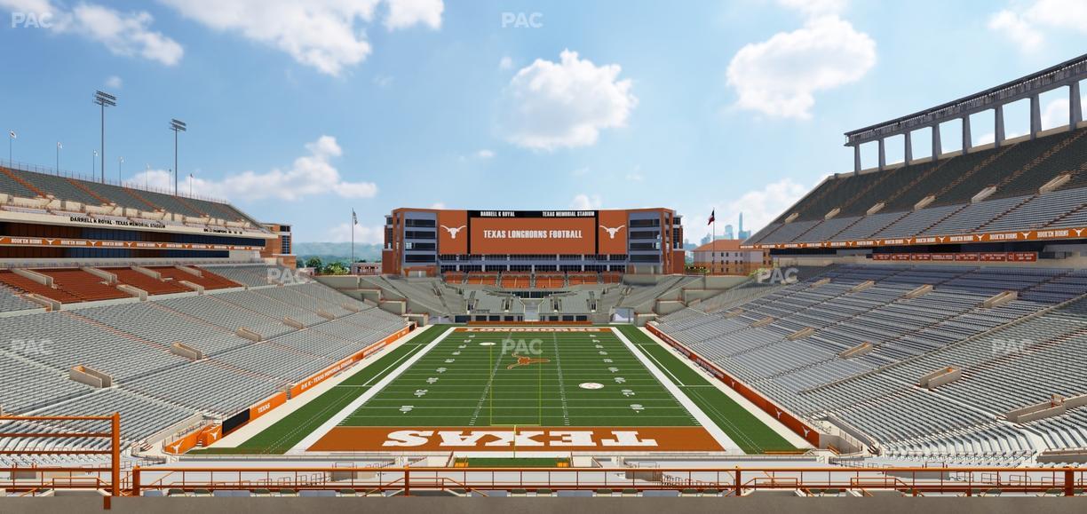 Darrell K Royal - Texas Memorial Stadium - Section Touchdown Club 16 C Seat View