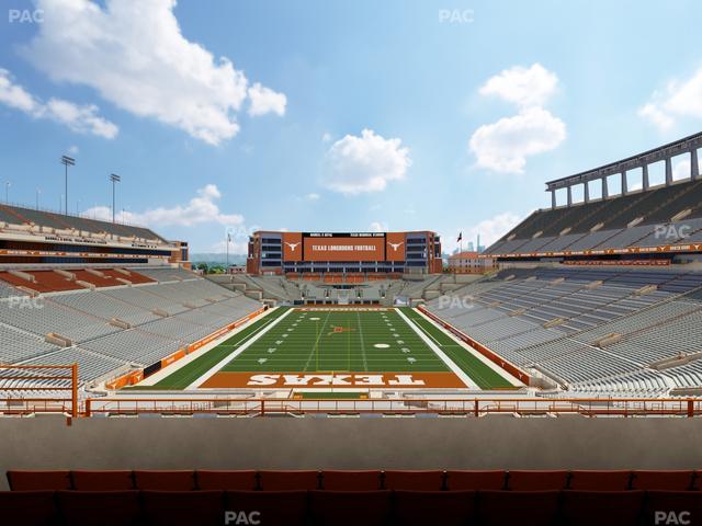 Darrell K Royal - Texas Memorial Stadium - Section Touchdown Club 16 C Seat View