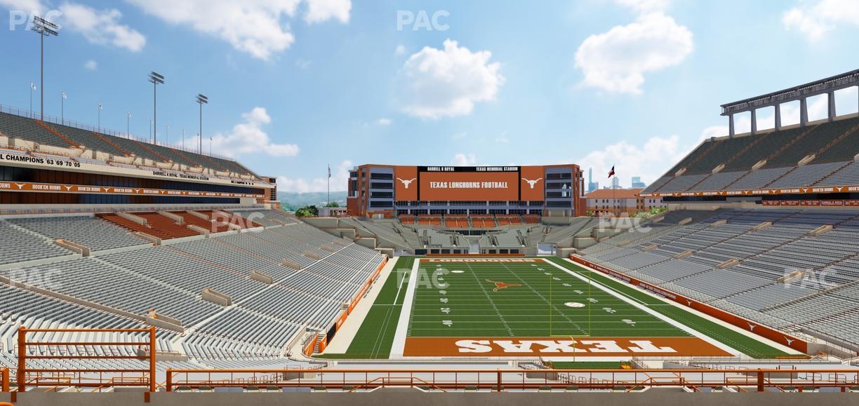 Darrell K Royal - Texas Memorial Stadium - Section Touchdown Club 17 C Seat View