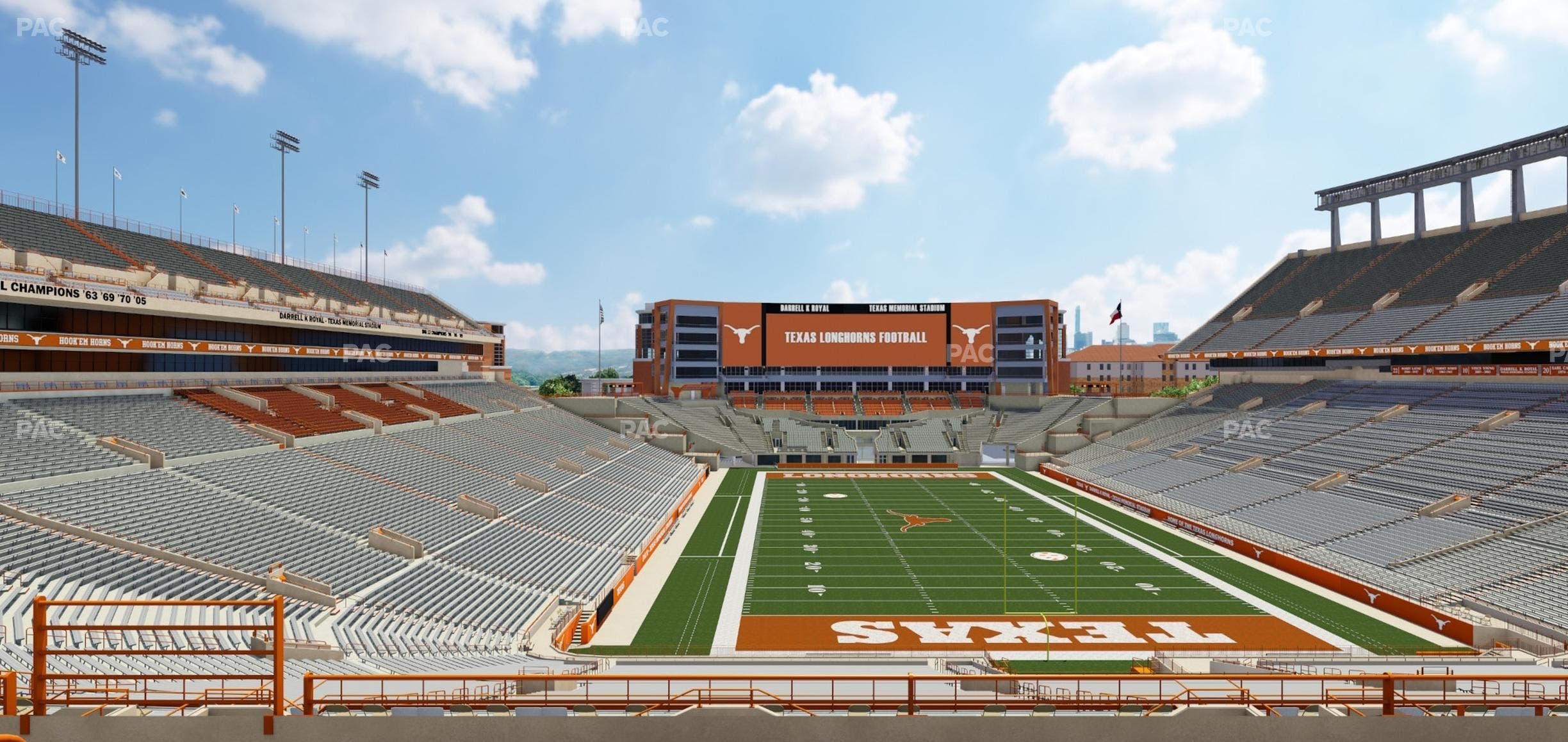 Darrell K Royal - Texas Memorial Stadium - Section Touchdown Club 17 C Seat View