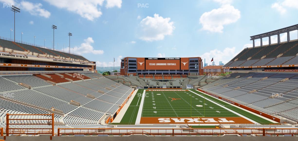 Darrell K Royal - Texas Memorial Stadium - Section Touchdown Club 17 C Seat View