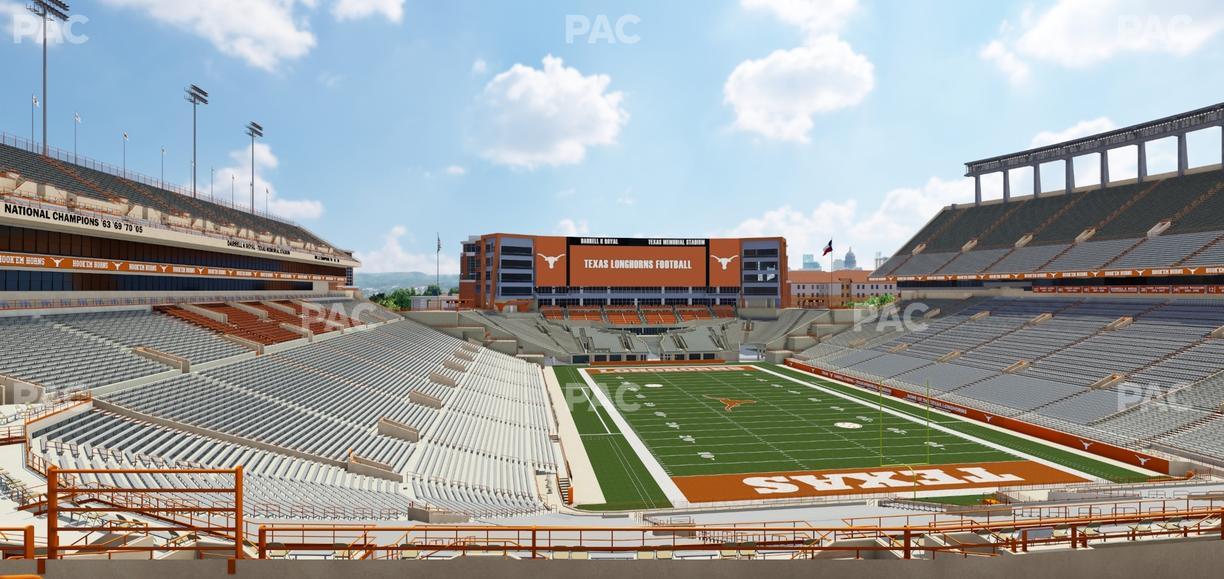 Darrell K Royal - Texas Memorial Stadium - Section Touchdown Club 18 C Seat View
