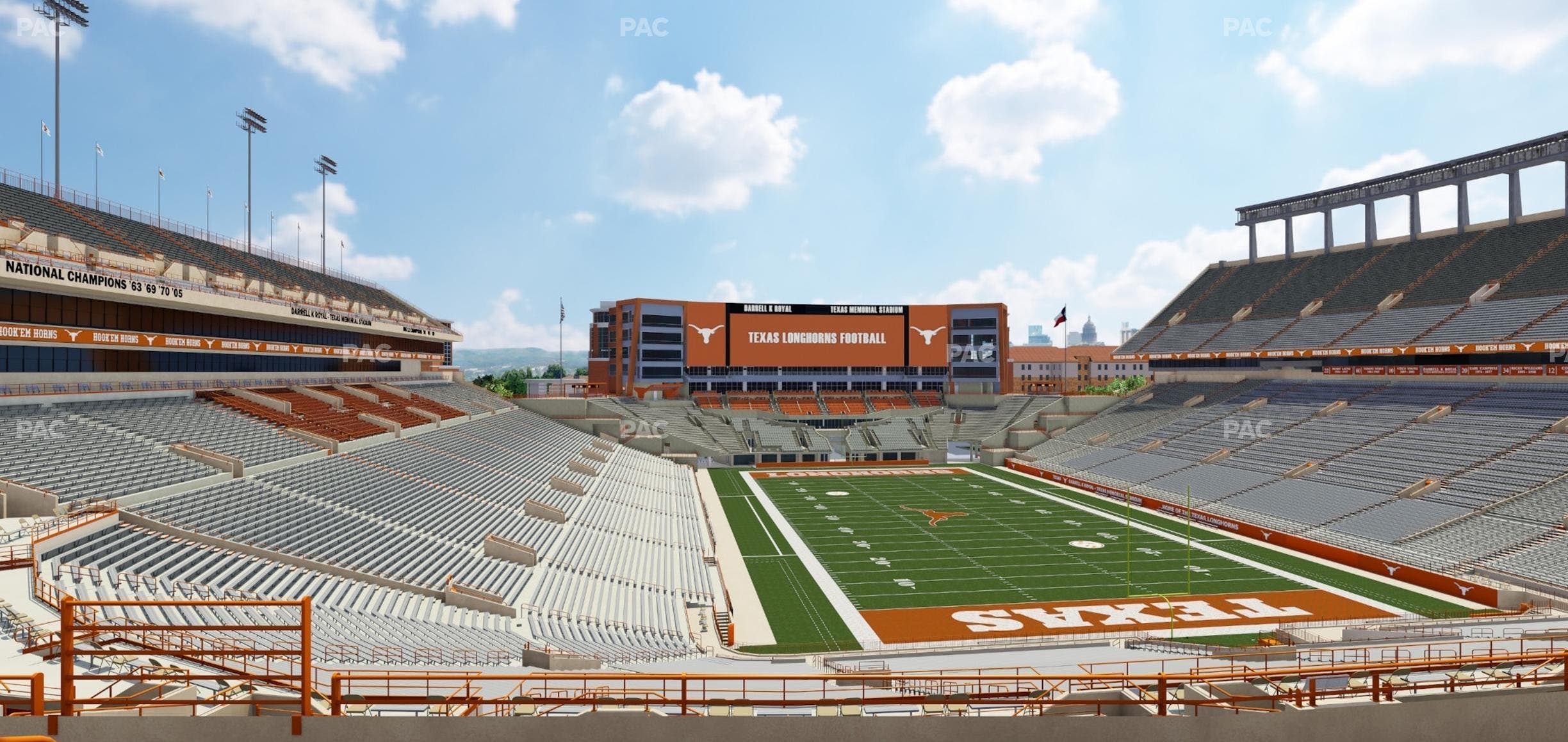 Darrell K Royal - Texas Memorial Stadium - Section Touchdown Club 18 C Seat View