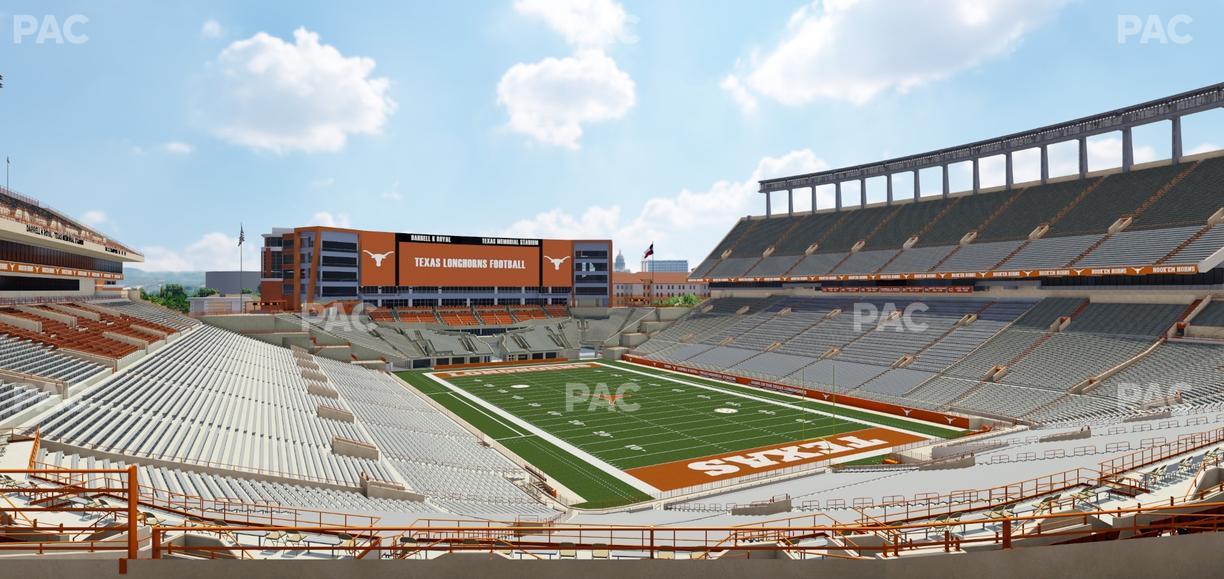 Darrell K Royal - Texas Memorial Stadium - Section Touchdown Club 19 C Seat View