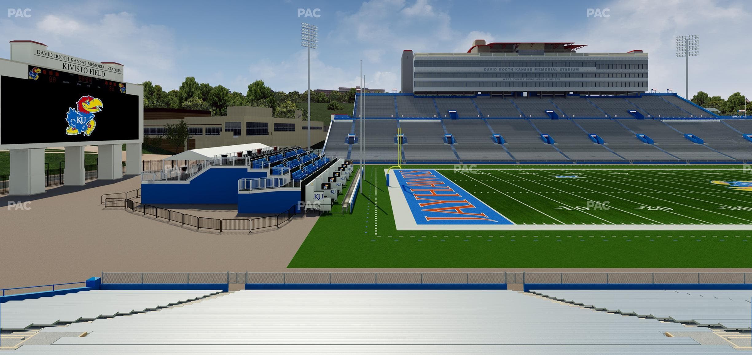 David Booth Kansas Memorial Stadium - Section 25 Seat View
