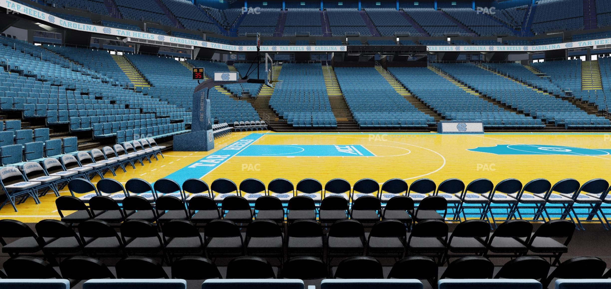 Dean Smith Center - Section 107 Seat View