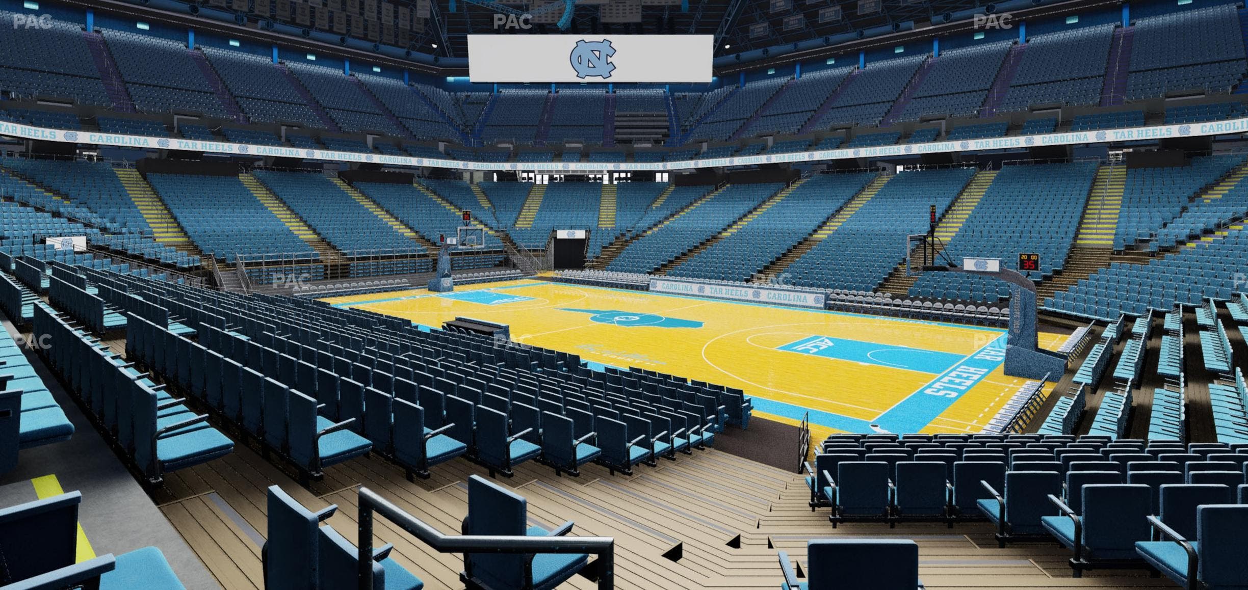 Dean Smith Center - Section 129 Seat View