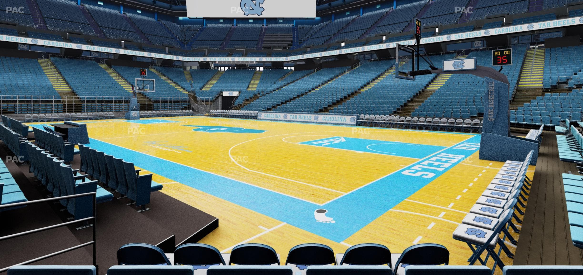 Dean Smith Center - Section 130 Seat View