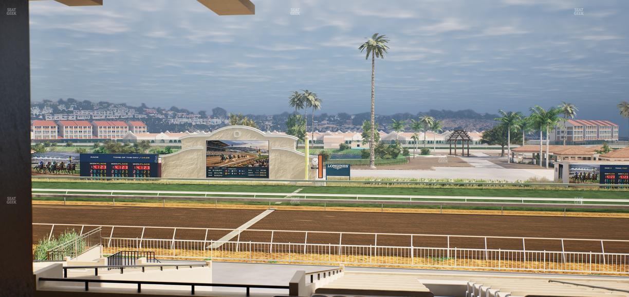Del Mar Thoroughbred Club - Section Clubhouse Box 12 F Lvl 3 Seat View