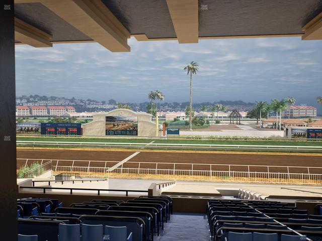 Del Mar Thoroughbred Club - Section Clubhouse Box 12 F Lvl 3 Seat View