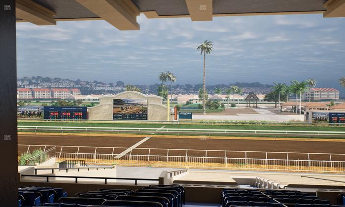 Del Mar Thoroughbred Club - Section Clubhouse Box 12 F Lvl 3 Seat View