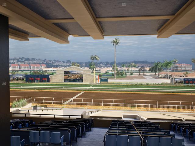 Del Mar Thoroughbred Club - Section Clubhouse Box 12 G Lvl 3 Seat View