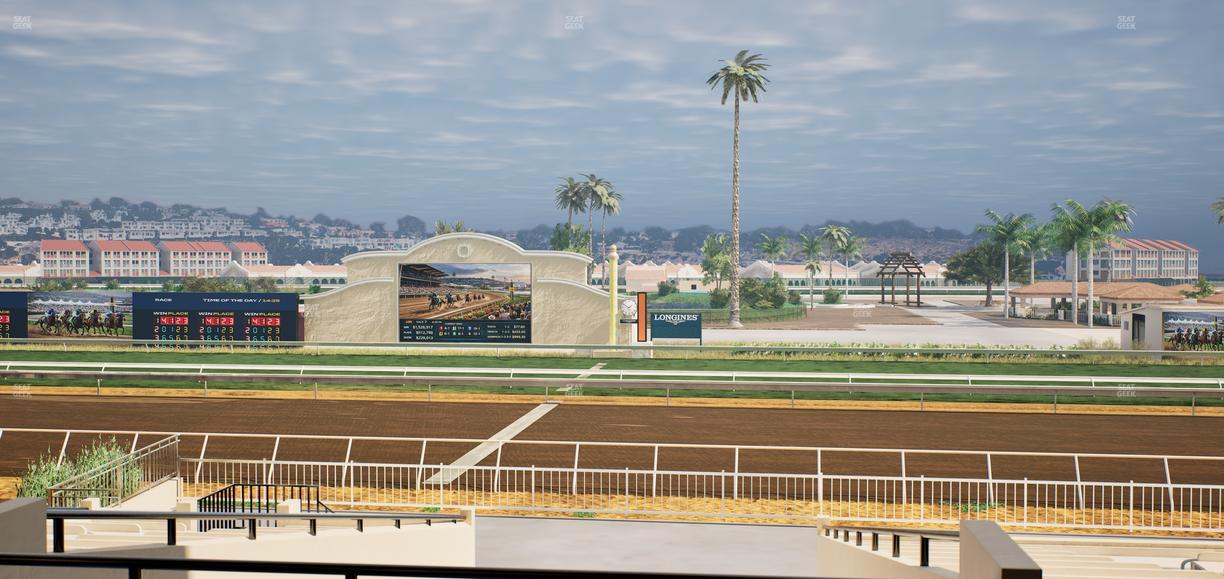 Del Mar Thoroughbred Club - Section Clubhouse Box 13 C Lvl 2 Seat View