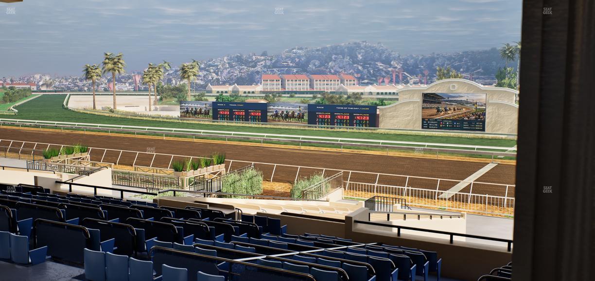 Del Mar Thoroughbred Club - Section Clubhouse Box 13 G Lvl 3 Seat View