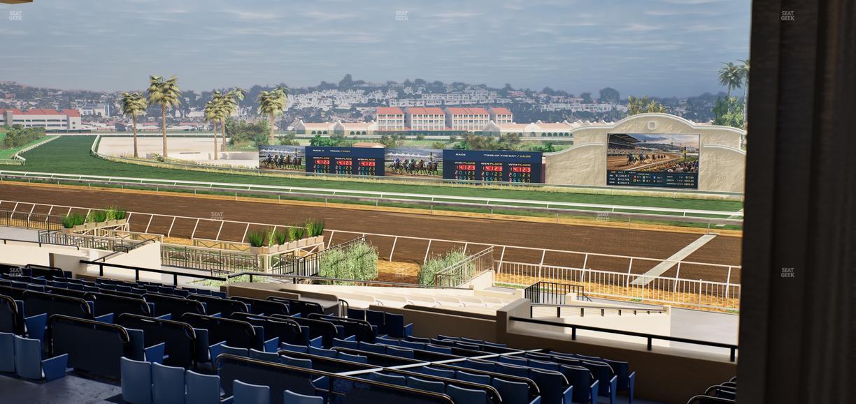 Del Mar Thoroughbred Club - Section Clubhouse Box 13 G Lvl 3 Seat View
