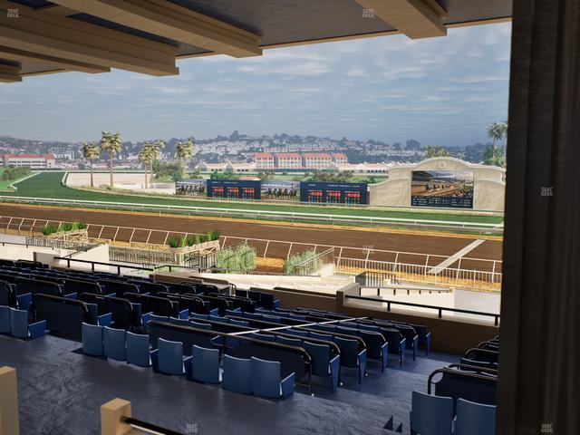 Del Mar Thoroughbred Club - Section Clubhouse Box 13 G Lvl 3 Seat View