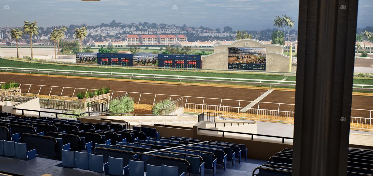 Del Mar Thoroughbred Club - Section Clubhouse Box 13 H Lvl 3 Seat View