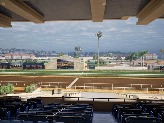 Del Mar Thoroughbred Club - Section Clubhouse Box 14 G Lvl 3 Seat View