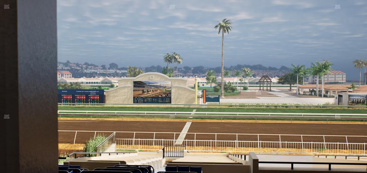 Del Mar Thoroughbred Club - Section Clubhouse Box 16 F Lvl 3 Seat View
