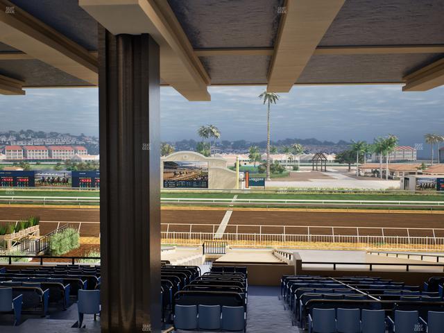 Del Mar Thoroughbred Club - Section Clubhouse Box 16 H Lvl 3 Seat View