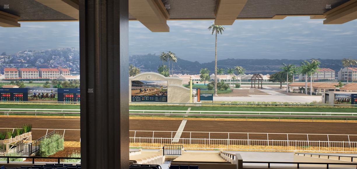 Del Mar Thoroughbred Club - Section Clubhouse Box 16 H Lvl 3 Seat View