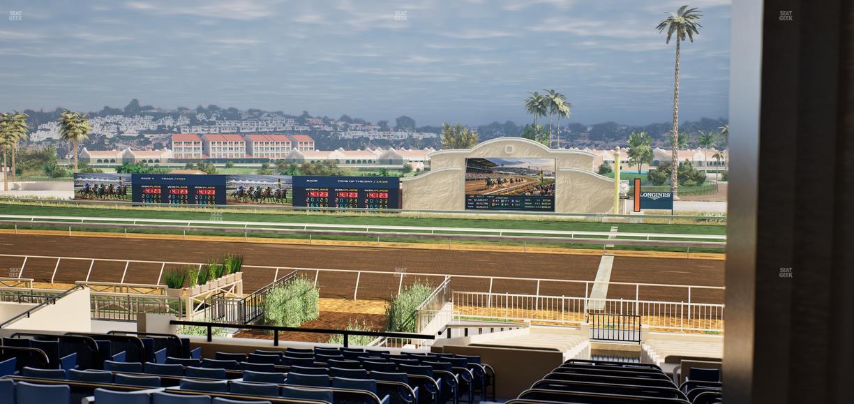 Del Mar Thoroughbred Club - Section Clubhouse Box 17 F Lvl 3 Seat View