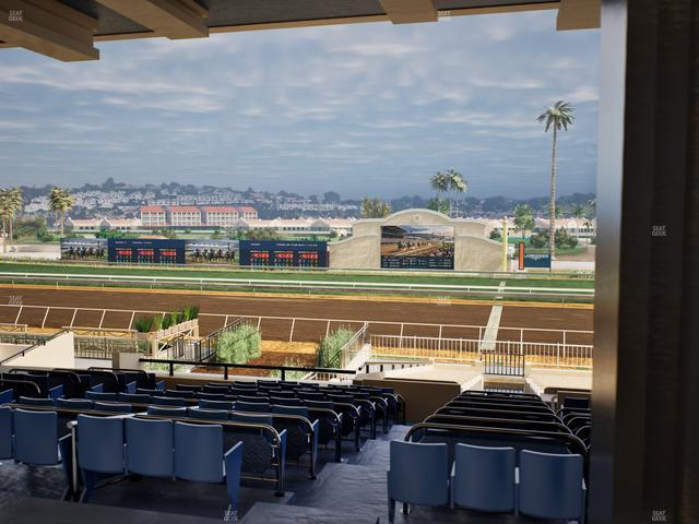 Del Mar Thoroughbred Club - Section Clubhouse Box 17 F Lvl 3 Seat View