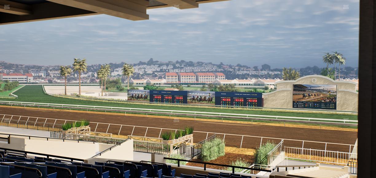 Del Mar Thoroughbred Club - Section Clubhouse Box 17 G Lvl 3 Seat View