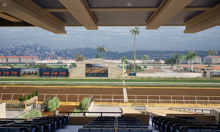 Del Mar Thoroughbred Club - Section Clubhouse Box 19 H Lvl 3 Seat View