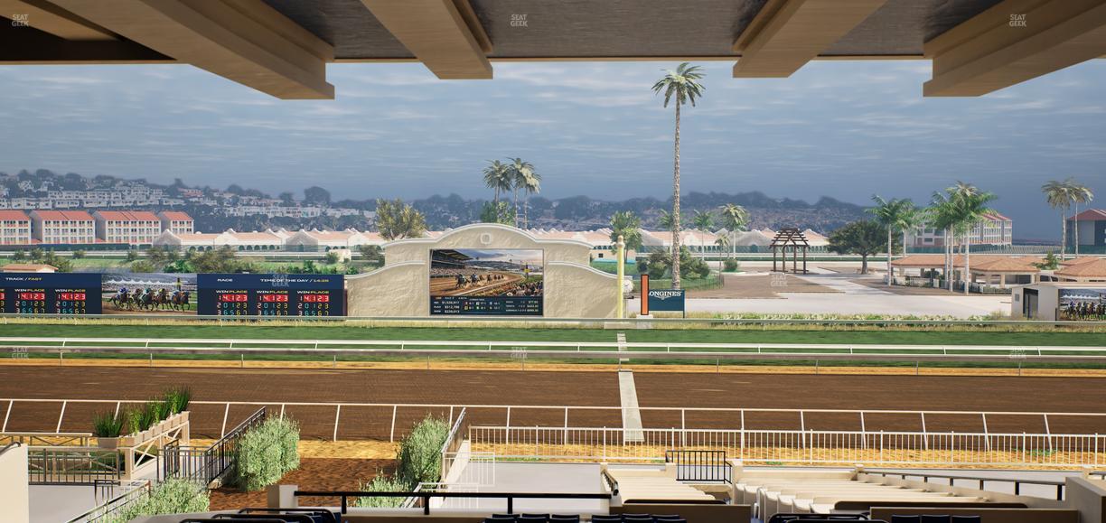 Del Mar Thoroughbred Club - Section Clubhouse Box 19 H Lvl 3 Seat View