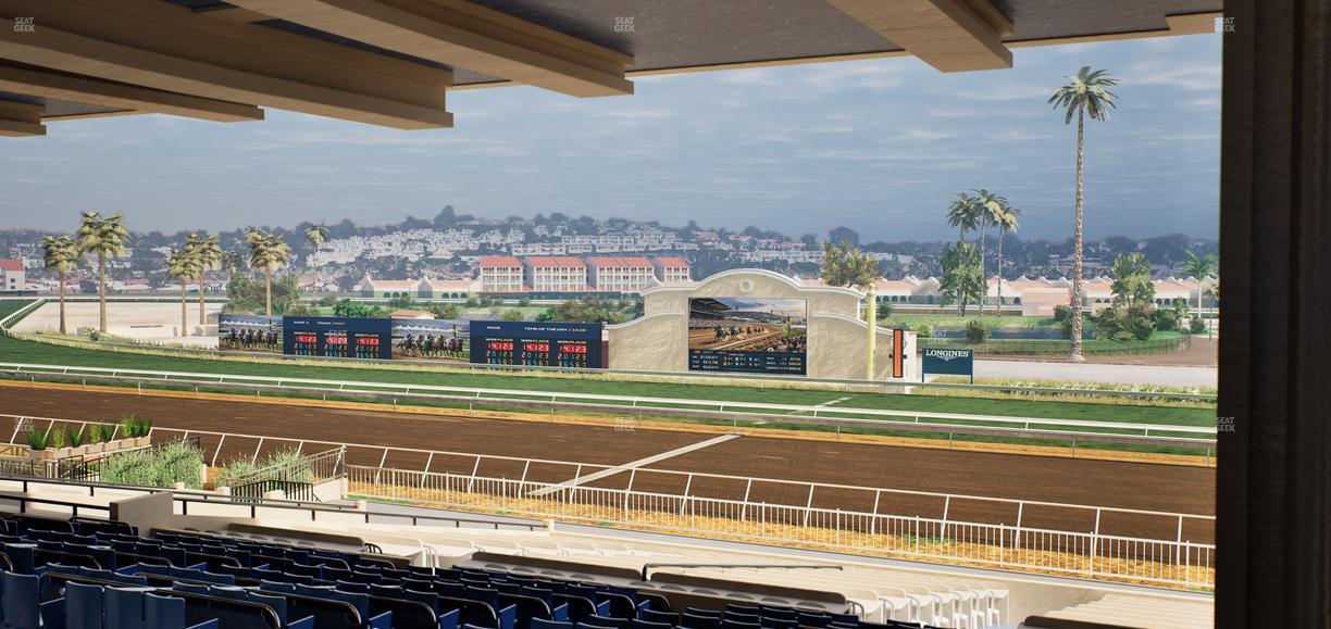 Del Mar Thoroughbred Club - Section Clubhouse Box 5 H Lvl 3 Seat View