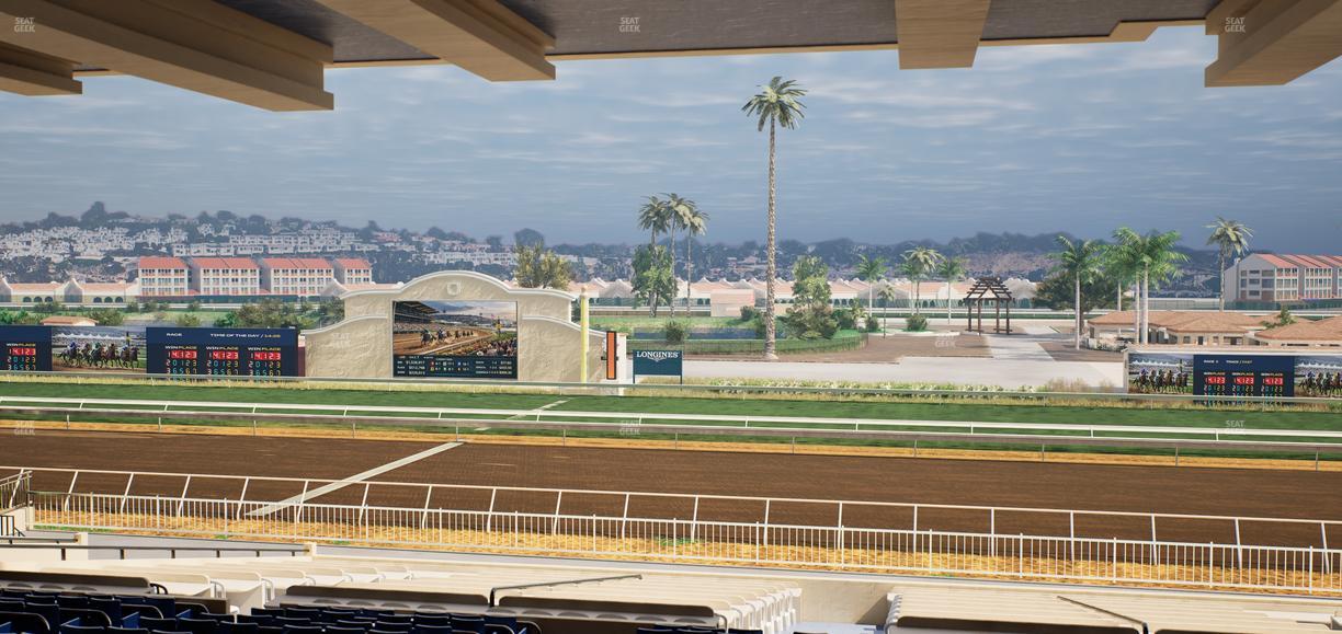 Del Mar Thoroughbred Club - Section Clubhouse Box 6 H Lvl 3 Seat View