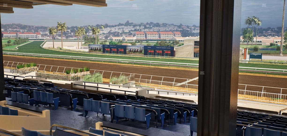 Del Mar Thoroughbred Club - Section Clubhouse Box 8 H Lvl 3 Seat View
