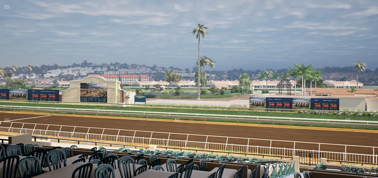 Del Mar Thoroughbred Club - Section First Turn Lvl 3 Tbl 550 Seat View