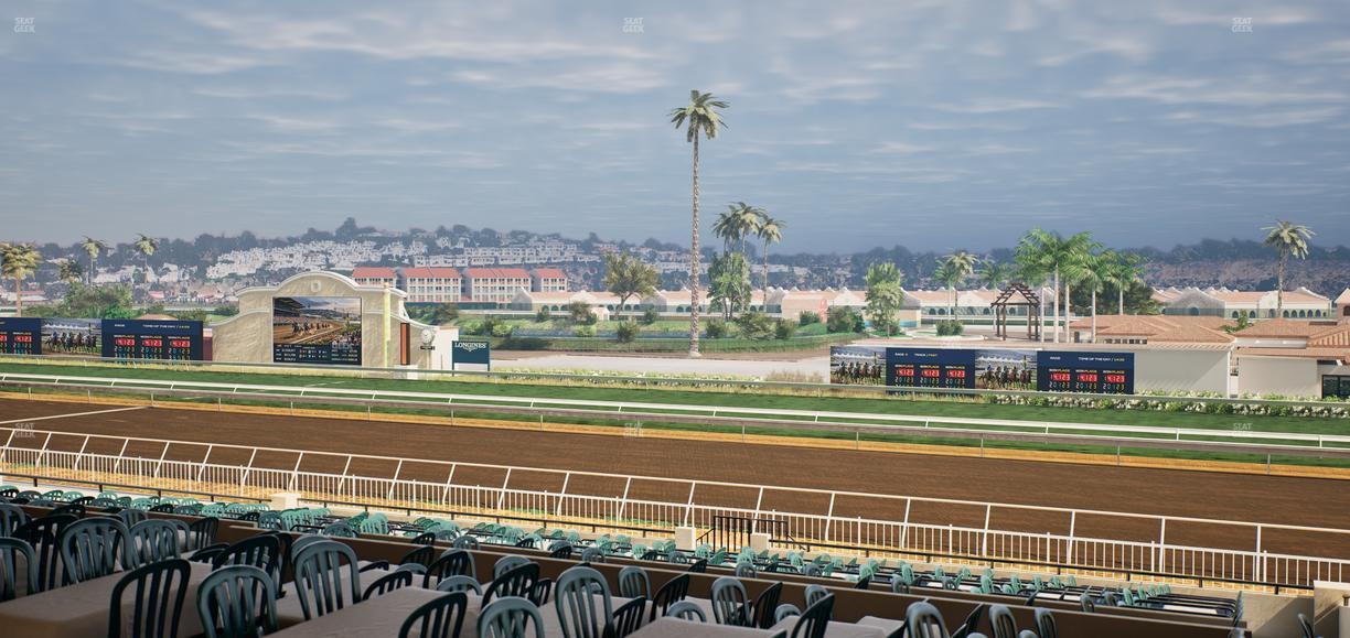 Del Mar Thoroughbred Club - Section First Turn Lvl 3 Tbl 555 Seat View