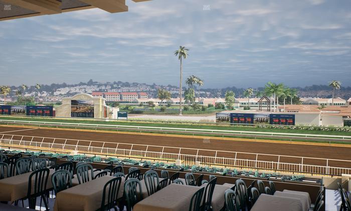 Del Mar Thoroughbred Club - Section First Turn Lvl 3 Tbl 555 Seat View