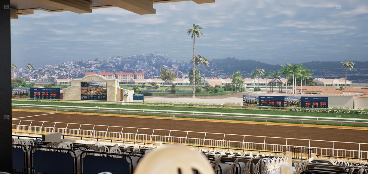 Del Mar Thoroughbred Club - Section First Turn Lvl 3 Tbl 650 Seat View