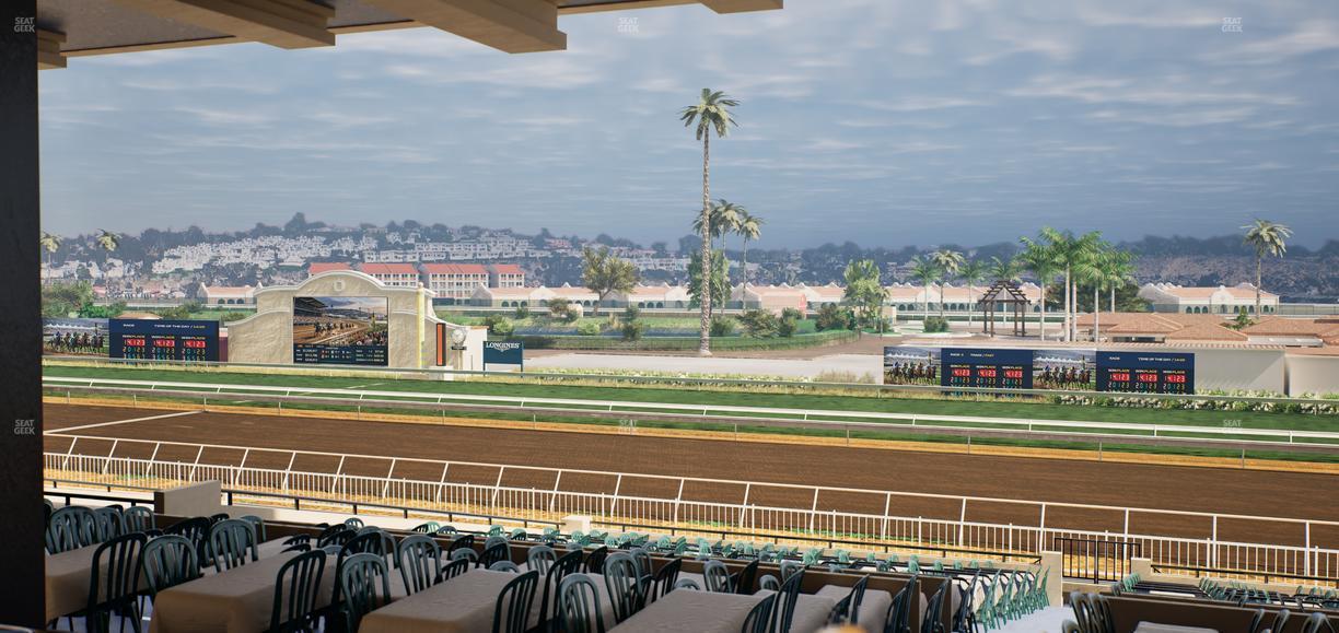 Del Mar Thoroughbred Club - Section First Turn Lvl 3 Tbl 650 Seat View