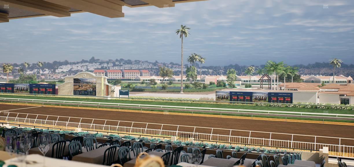 Del Mar Thoroughbred Club - Section First Turn Lvl 3 Tbl 656 Seat View